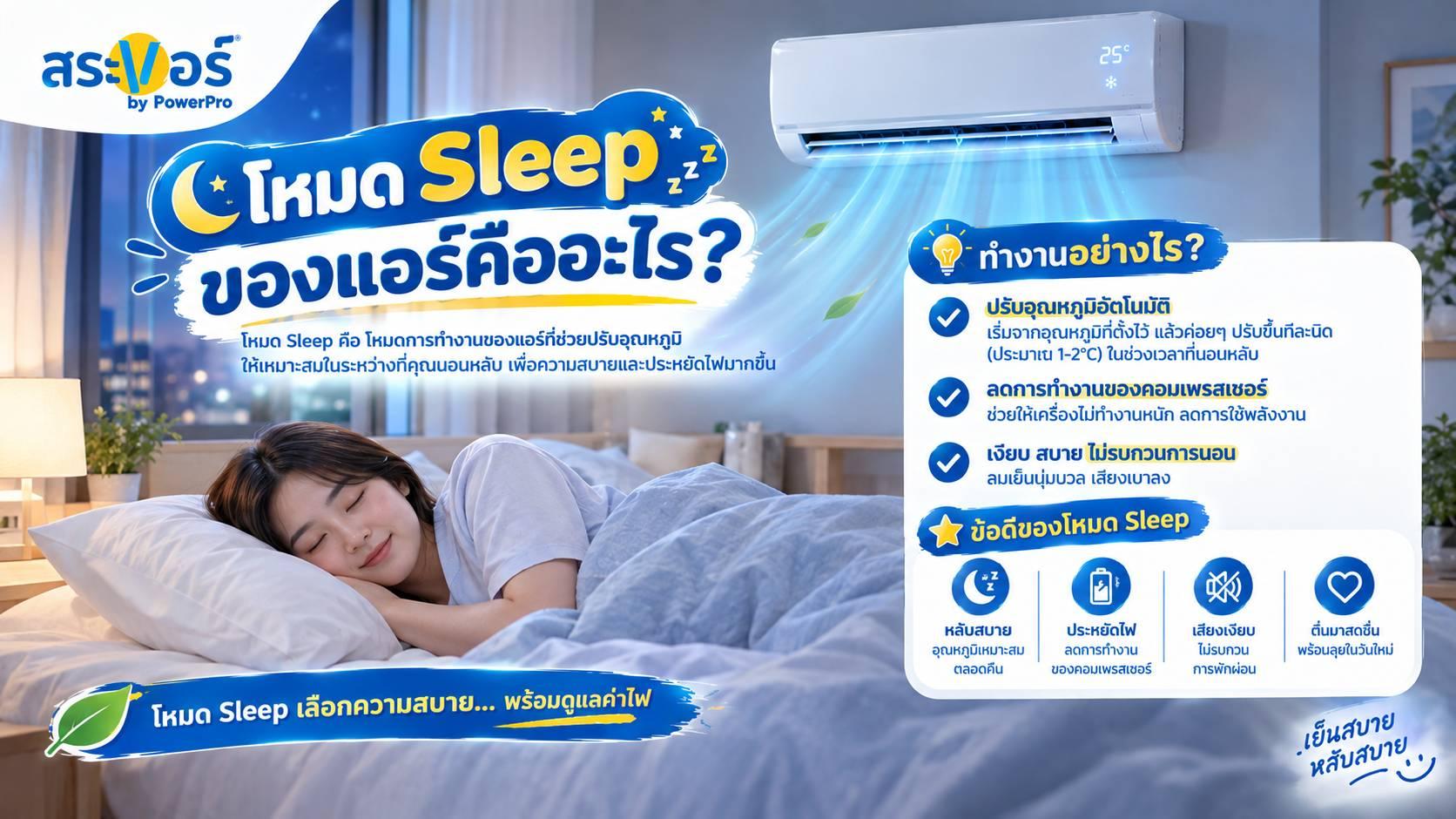 โหมด Sleep ของแอร์คืออะไร?