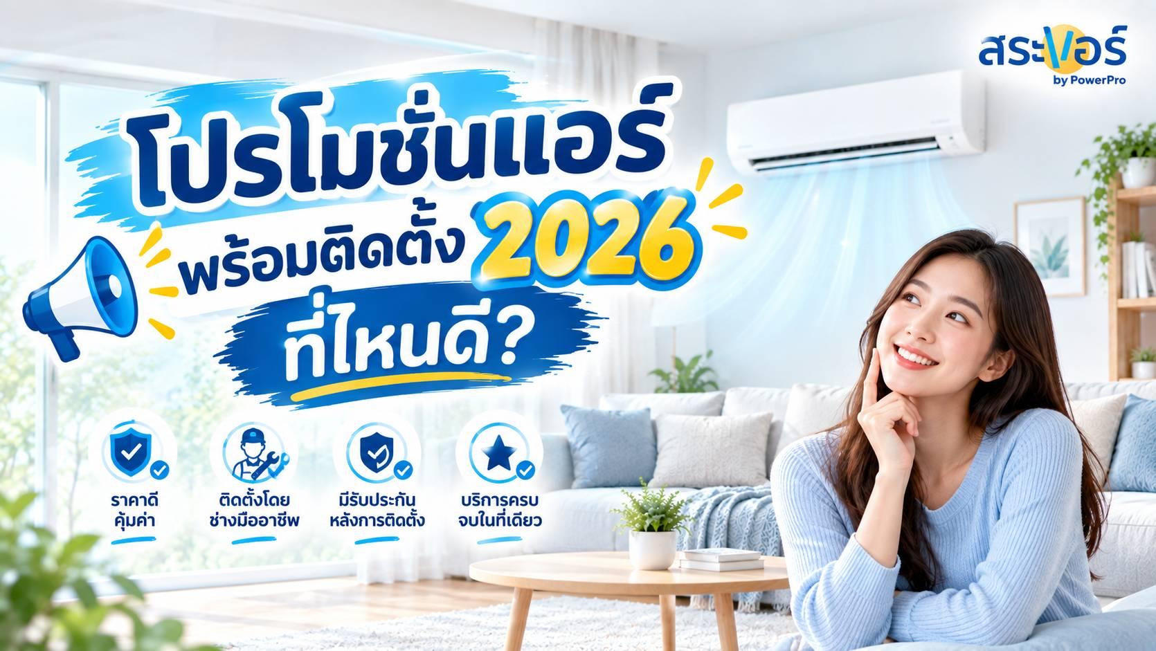 โปรโมชั่นแอร์พร้อมติดตั้ง 2026 ที่ไหนดี?